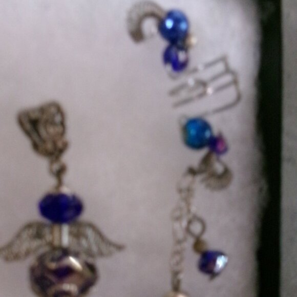 Vintage Hand Crafted Angel Ear Cuffs and Matching Pendant - Picture 5 of 5